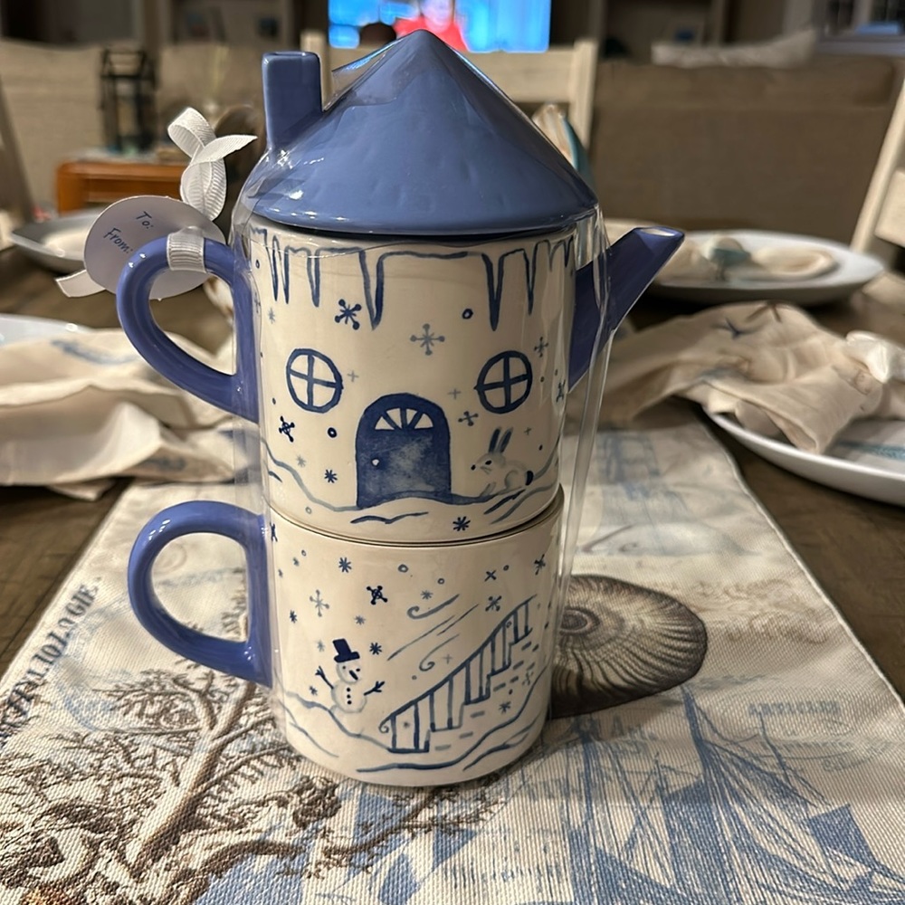 Rae Dunn x Magenta Home Stackable Tea Pot & Mug